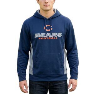 Nike Men's NFL Chicago Bears Sweatshirt Hoodie Large Athletic Active Blue Fleece